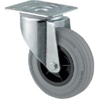 テンテキャスター プレート式キャスター"ALPHA(タイヤ痕レスタイプ) φ125 自在式 3470PIR125P62 1個（直送品）