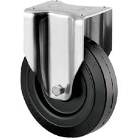 テンテキャスター 重荷重用高性能旋回キャスター"DELTA ゴム車 メンテナンスフリー φ200 固定式 3648SEP200P63 1個（直送品）