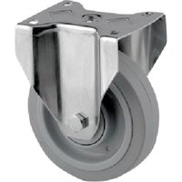 テンテキャスター プレート式キャスター"ZETA(タイヤ痕レスタイプ・ステンレス金具) φ200 固定式 8678UFX200P63 1個（直送品）
