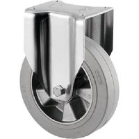 重荷重用高性能旋回キャスターDELTA(ゴム車・タイヤ痕レスタイプ・メンテナンスフリー) φ160 固定式 3648IFP160P63 1個（直送品）