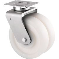 重荷重用高性能双輪キャスターDELTA TWIN(ナイロン車・メンテナンスフリー) φ200 自在式 9940UOO200P63 1個（直送品）