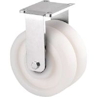 重荷重用高性能双輪キャスターDELTA TWIN(ナイロン車・メンテナンスフリー) φ125 固定式 9948UOO125P63 1個（直送品）