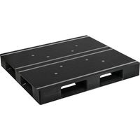 日本プラパレット NPC プラスチックパレットAZFDー1211FEーRR 片面四方差し 黒 AZFD-1211FE-RR 1枚（直送品）