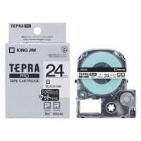 テプラ TEPRA PRO【純正】テープ マットタイプ 幅24mm マット白（黒文字） SB24S 1個 キングジム