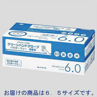 イワツキ　クリーンハンドグローブ　パウダーフリー　滅菌済　プラスチック　6.5サイズ　004-41531　1箱（20双入）（使い捨てグローブ）（わけあり品）