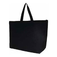 サンナップ 不織布ファスナーバッグ大5枚 ブラック FB-FLBKN 1パック（わけあり品）