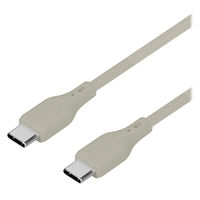 オウルテック 編み込みシリコンケーブル Type-CtoC ミストグレー OWL-CBSRCC15-MGY 1個