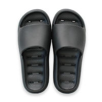 ストロング 防水 やわらかEVAサンダル LL ブラック 10-7-121 1セット(1足×3)