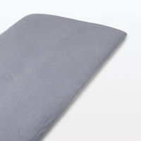 無印良品 洗いざらし敷ふとんシーツ S 兼浅型ボックスシーツ 100×200×3-10cm用 ネイビー 良品計画
