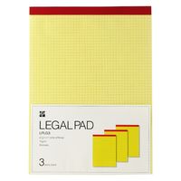 伊東屋 リーガルパッドL 3冊パック 方眼 LPLG3 1セット(1パック(3冊)×10)