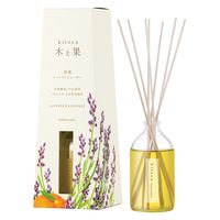 木と果 ラベンダー＆オレンジ リードディフューザー 室内用 消臭芳香剤 90ml 1個 晴香堂