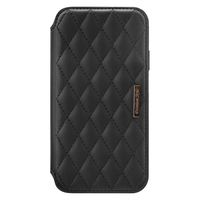 PGA iPhone13 Pro用 ガラスフリップケース キルティング調 ブラック PG-21NGF07BK 1個