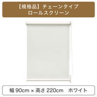 トーソー 【規格品】チェーンタイプ・ロールスクリーン 幅90cm×高さ220cm ホワイト 4975559890456 1セット（直送品）