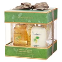 シャルドネ バス＆ボディーケアセット ボディーウォッシュ+ハンド＆ボディーミルク+スポンジ ギフト