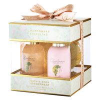 シャルドネ スパークリングバス＆ボディーケアセット ボディーウォッシュ+ハンド＆ボディーミルク+スポンジ ギフト