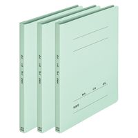 プラス 紙製 フラットファイル ねんくみなまえ A4 タテ ブルー 79605 1パック（3冊）