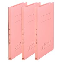 プラス 紙製ファイル フラットファイル 年組番氏名 A4タテ ピンク 79598 1箱（1パック（3冊）×40）