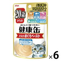 健康缶 20歳からの健康缶 まぐろペースト 40g 6袋 アイシア キャットフード 猫用 パウチ