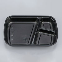 シーピー化成 二段弁当容器 中仕切 BF-211-B 黒 004468046 1袋(50枚)