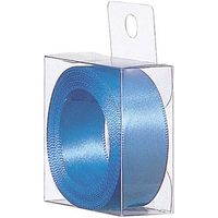 包む カットサテンリボン 18mm幅×3m巻 ブルー T-5956-B 1個