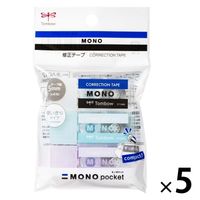 トンボ鉛筆 修正テープ モノポケット アソート3個パック KCC-321X 1セット（1パック（3個入）×5）