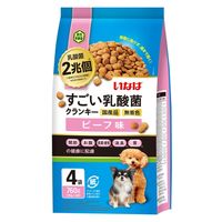 いなば すごい乳酸菌クランキー 総合栄養食 ビーフ味（190g×4袋入）国産 1袋 ドッグフード