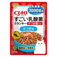 いなば CIAO チャオ すごい乳酸菌クランキー かつお節入り かつお味 国産 200g 1袋 キャットフード