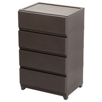 JEJアステージ　壁付デコニーシーヴォワイド4段　ダークブラウン　　1台