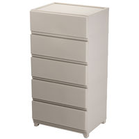 JEJアステージ　壁付デコニーシーヴォワイド5段　グレージュ　　1台