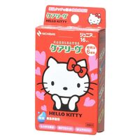 ニチバン 救急絆創膏 ケアリーヴ キャラクター ハローキティ ジュニアサイズ（子供用） 21mm×58mm CLB16KT 1箱（16枚入）