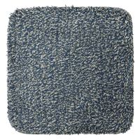 エヌ・エレファント &NE 低反発シャギーチェアパッド Mix シカク ネイビー 四角 敷パッド チェアマット 滑り止め 1個