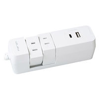 ファーゴ 延長コード 電源タップ AC 4個口 USB付き 1m ホワイト PT1430WH 1個