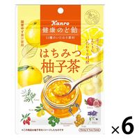 健康のど飴 はちみつ柚子茶 80g 1セット（1袋×6）カンロ 飴 のど