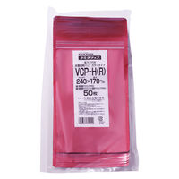 生産日本社 ラミグリップ 平袋タイプ 吊下げ穴付き 片面透明バリアタイプ レッド VCP-H（R） 1袋（50枚入）