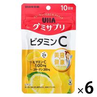 UHA味覚糖　UHAグミサプリ　ビタミンC（10日分）　レモン味　1セット（1袋（20粒入）×6）　サプリメント