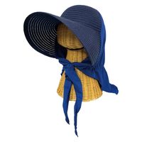 ヤマショウ 洗えるガーデンフード 冷感布 ネイビー×ブルー YCH-042NVBL 1個（直送品）