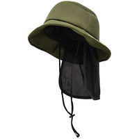 ヤマショウ 遮光メッシュハット しまえる遮光タレ付き グリーン YCH-083GR 1個（直送品）