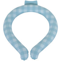 ヤマショウ 冷感ネックリング 熱中症対策 チェックブルー L YRK-001BLL 1個（直送品）