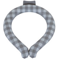ヤマショウ 冷感ネックリング 熱中症対策 チェックグレー L YRK-001GYL 1個（直送品）