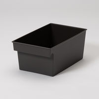 【均一価格】 収納ボックス  シンプルボックス ワイド ダークグレー　幅16×奥行27.8×高さ11.5cm １セット（２個） オリジナル