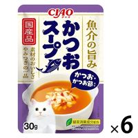 いなば CIAO チャオ かつおスープ かつお・かつお節入り 国産 30g 1セット（1袋×6）猫用