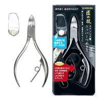 グリーンベル ステンレス製ニッパーつめきり（つめ飛びガード付き） G-1050 1個