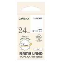 カシオ計算機 カシオ ネームランド用 ペーパーテープ(上質紙タイプ) 24ミリ幅 ホワイト XR-24PAWE 1個