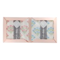 白雪友禅ふきん おすすめ2枚セット ギフトパッケージ入り なでしこ ピンク・ブルー 1セット（2枚入）