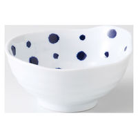 西海陶器 藍染水玉 手付鉢 32546 1箱(5個入)（直送品）