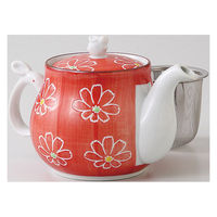 西海陶器 撥水花 MSポット 赤 39536 1箱(2個入)（直送品）