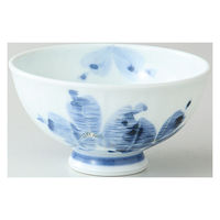 西海陶器 呉須花絵 軽量飯碗 大・青 32007 1箱(5個入)（直送品）