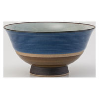 西海陶器 錆染 飯碗 大・青 73657 1箱(5個入)（直送品）