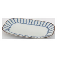 西海陶器 縞十草紋 19CM長皿 73708 1箱(5個入)（直送品）