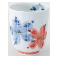 西海陶器 呉須花絵 軽量湯呑 小・赤 74081 1箱(5個入)（直送品）